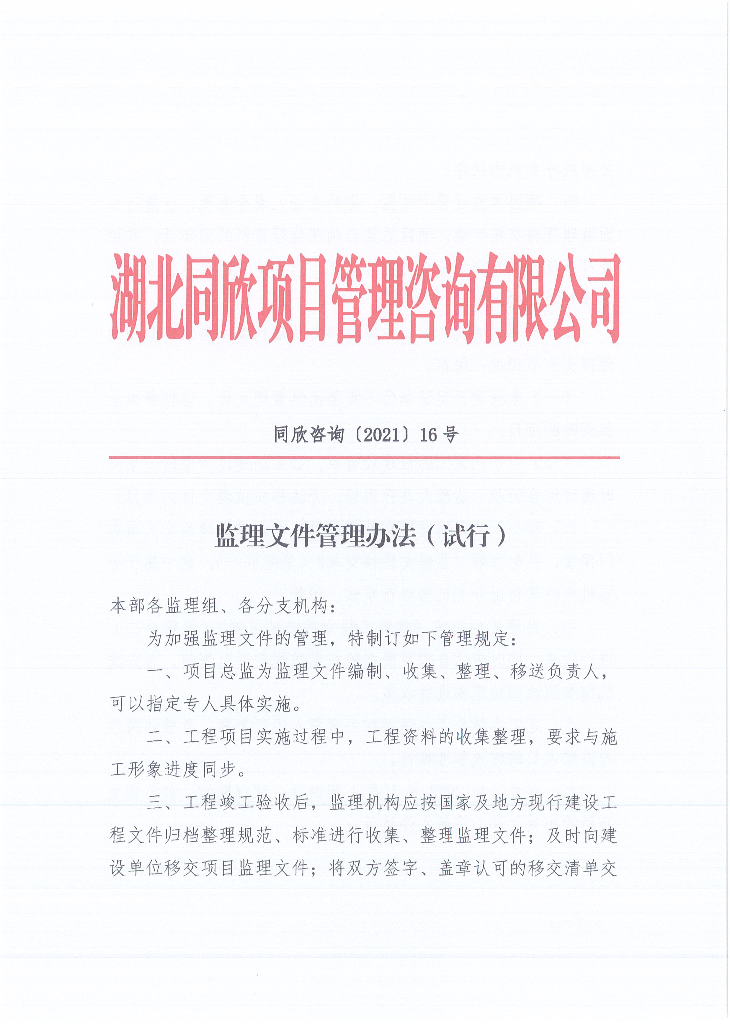 z6尊龙凯时平台咨询[2021]16号监理文件管理办法（试行）1
